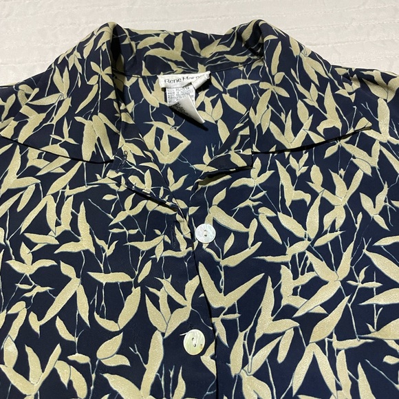 Vintage asian print. box cut button-down - Picture 2 of 4